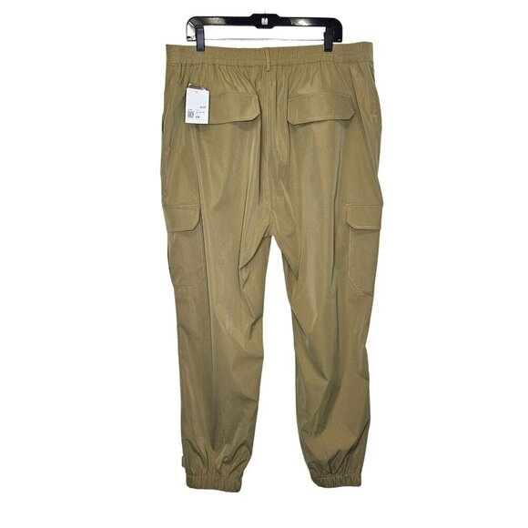 Forever 21 + Olive Green Plus Size 2X Cargo Pants Joggers Elastic Waist Cuffs - Picture 2 of 10